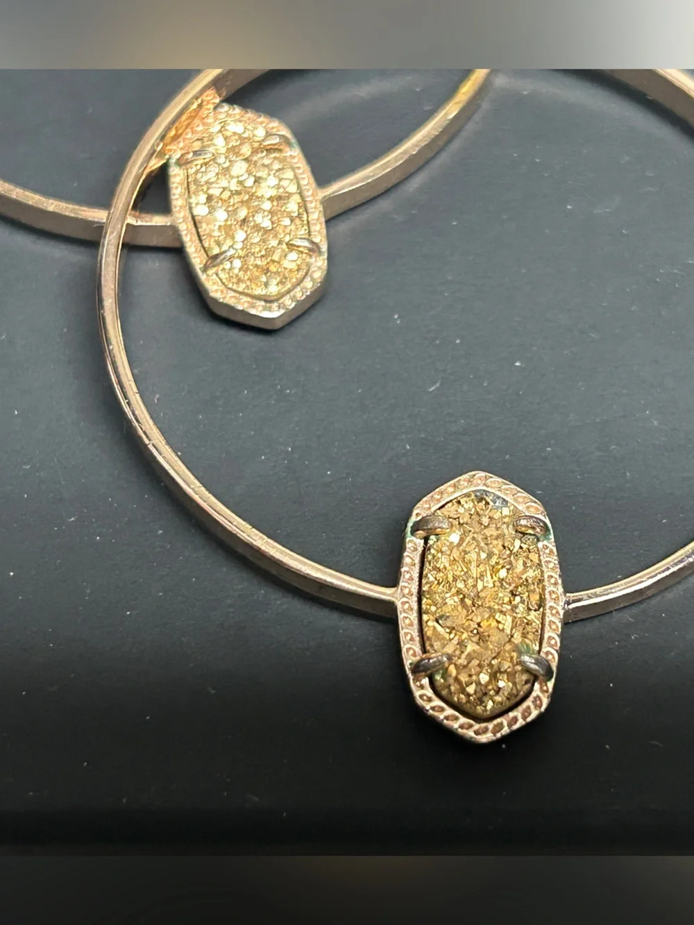 Kendra Scott Rose Gold Druzy set earring and ring